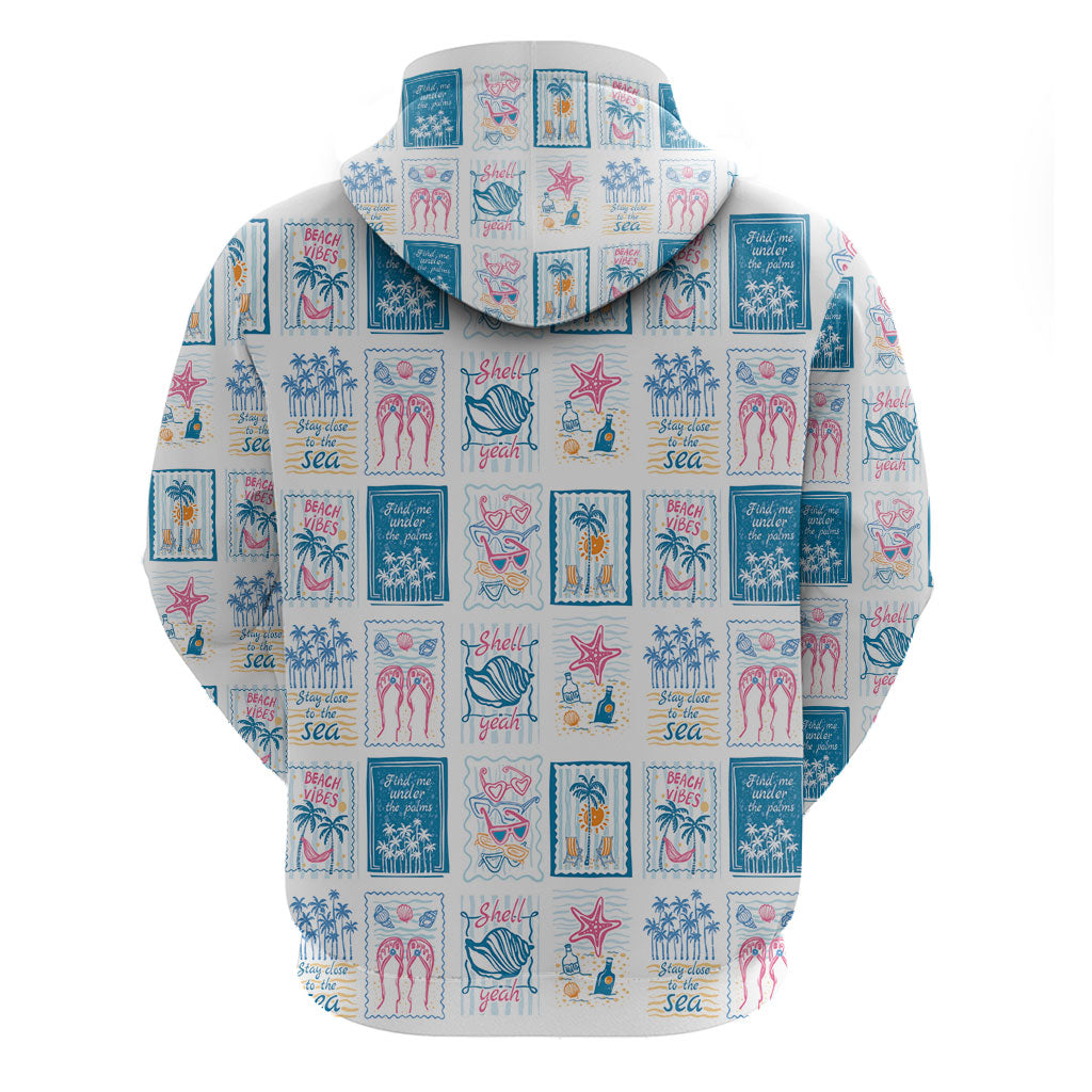 Hawaii Coastal Summer Postcard Zip Hoodie LT01 - Polynesian Pride