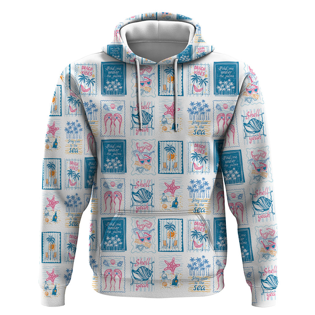 Hawaii Coastal Summer Postcard Zip Hoodie LT01 Pullover Hoodie Multicolor - Polynesian Pride