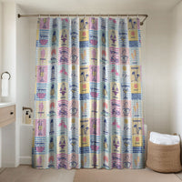 Aloha Summer Posters Grunge Textures Bathroom Set LT01 Shower Curtain Only Multicolor - Polynesian Pride