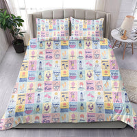 Aloha Summer Posters Grunge Textures Bedding Set LT01 - Polynesian Pride