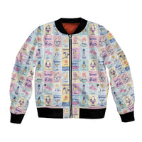 Aloha Summer Posters Grunge Textures Bomber Jacket LT01 Unisex Multicolor - Polynesian Pride