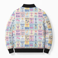 Aloha Summer Posters Grunge Textures Bomber Puffer Jacket LT01 - Polynesian Pride