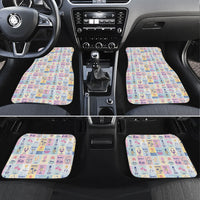 Aloha Summer Posters Grunge Textures Car Mats LT01 Set 4pcs Multicolor - Polynesian Pride