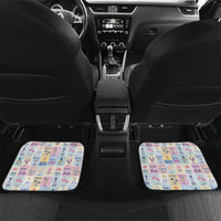 Aloha Summer Posters Grunge Textures Car Mats LT01 Set 2pcs - Back Multicolor - Polynesian Pride