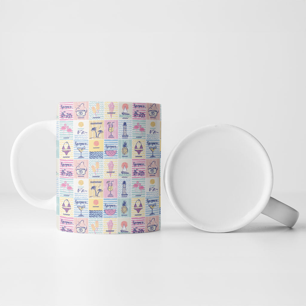 Aloha Summer Posters Grunge Textures Ceramic Mug LT01 - Polynesian Pride