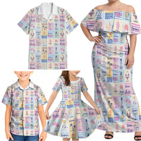Aloha Summer Posters Grunge Textures Family Matching Off Shoulder Maxi Dress and Hawaiian Shirt LT01 - Polynesian Pride