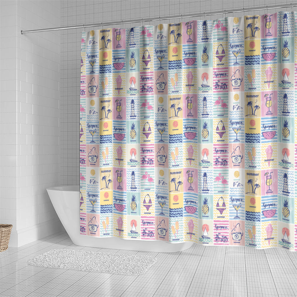 Aloha Summer Posters Grunge Textures Shower Curtain LT01 - Polynesian Pride