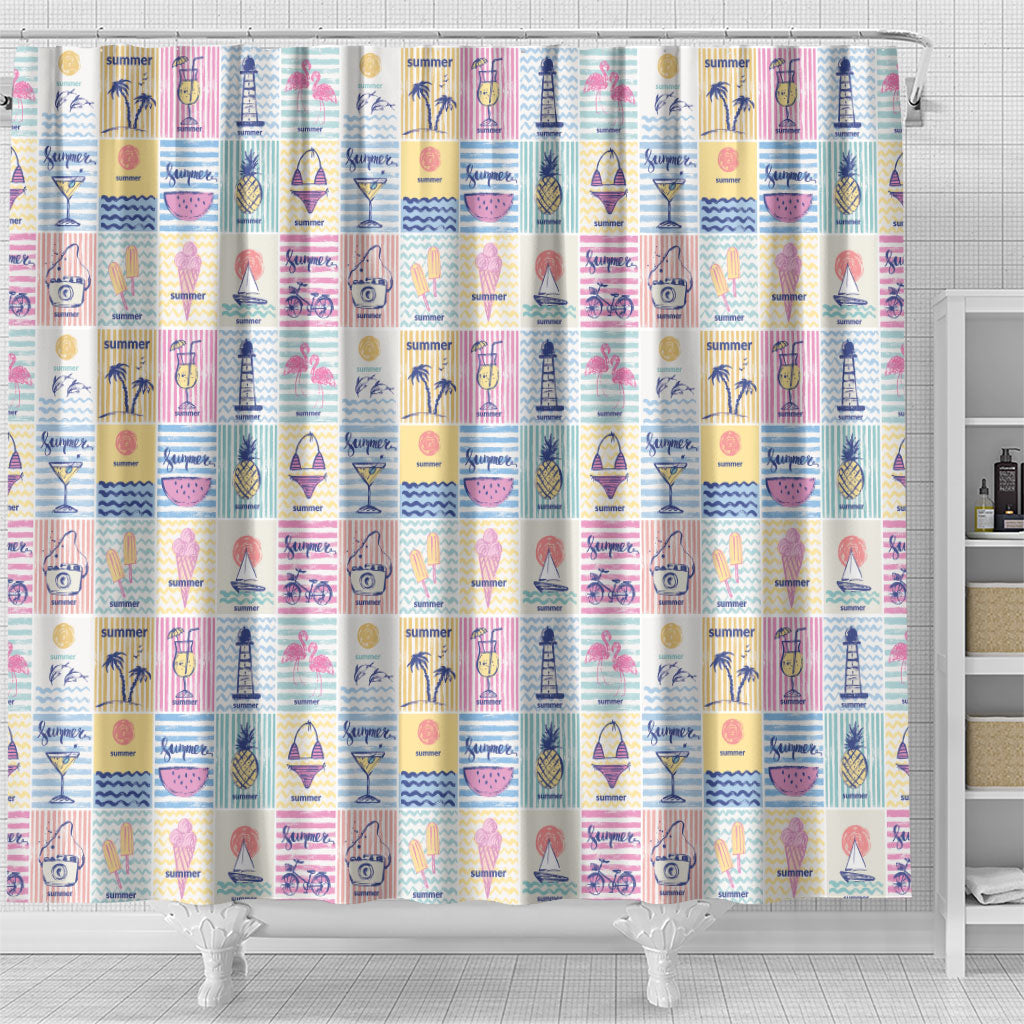 Aloha Summer Posters Grunge Textures Shower Curtain LT01 - Polynesian Pride
