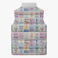 Aloha Summer Posters Grunge Textures Sleeveless Puffer Jacket LT01 - Polynesian Pride