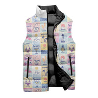 Aloha Summer Posters Grunge Textures Sleeveless Puffer Jacket LT01 - Polynesian Pride