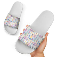 Aloha Summer Posters Grunge Textures Slide Sandals LT01 - Polynesian Pride