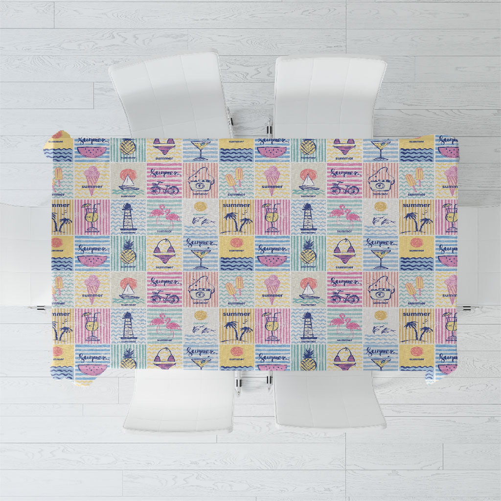 Aloha Summer Posters Grunge Textures Tablecloth LT01 Multicolor - Polynesian Pride