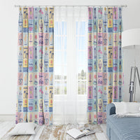 Aloha Summer Posters Grunge Textures Window Curtain LT01 - Polynesian Pride