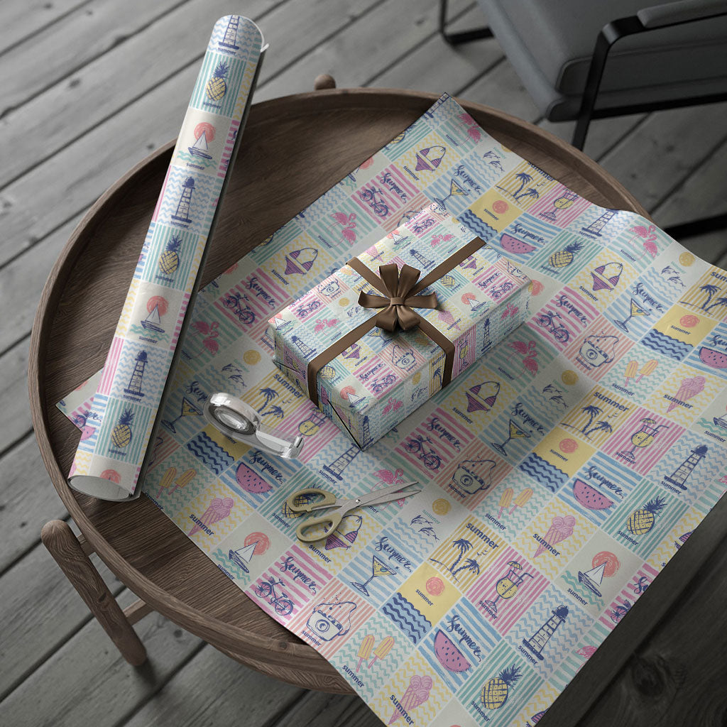 Aloha Summer Posters Grunge Textures Wrapping Paper LT01 - Polynesian Pride