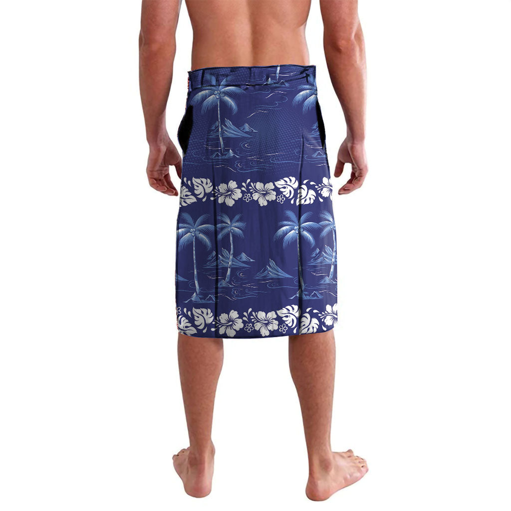 Blue Hawaii Palm Tree Hibiscus Lavalava Fantasy Summer Vibe LT01 - Polynesian Pride