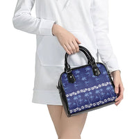 Blue Hawaii Palm Tree Hibiscus Shoulder Handbag Fantasy Summer Vibe LT01 - Polynesian Pride