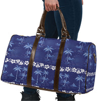 Blue Hawaii Palm Tree Hibiscus Travel Bag Fantasy Summer Vibe