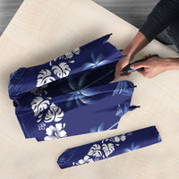Blue Hawaii Palm Tree Hibiscus Umbrella Fantasy Summer Vibe