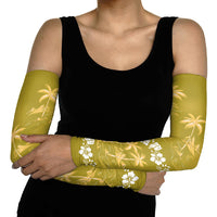 Yellow Hawaii Palm Tree Hibiscus Arm Sleeves Fantasy Summer Vibe LT01 - Polynesian Pride