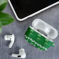 Green Hawaii Palm Tree Hibiscus AirPods Case Fantasy Summer Vibe LT01 - Polynesian Pride