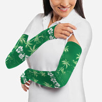 Green Hawaii Palm Tree Hibiscus Arm Sleeves Fantasy Summer Vibe LT01 - Polynesian Pride
