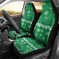 Green Hawaii Palm Tree Hibiscus Car Seat Cover Fantasy Summer Vibe LT01 - Polynesian Pride