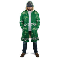 Green Hawaii Palm Tree Hibiscus Cloak Fantasy Summer Vibe LT01 - Polynesian Pride