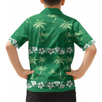 Green Hawaii Palm Tree Hibiscus Hawaiian Shirt Fantasy Summer Vibe LT01 - Polynesian Pride