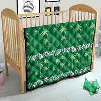 Green Hawaii Palm Tree Hibiscus Quilt Fantasy Summer Vibe LT01 - Polynesian Pride