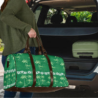 Green Hawaii Palm Tree Hibiscus Travel Bag Fantasy Summer Vibe