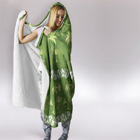 Olive Green Hawaii Palm Tree Hibiscus Hooded Blanket Fantasy Summer Vibe LT01 - Polynesian Pride