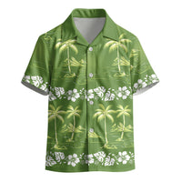 Olive Green Hawaii Palm Tree Hibiscus Kid Hawaiian Shirt Fantasy Summer Vibe LT01 - Polynesian Pride