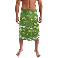 Olive Green Hawaii Palm Tree Hibiscus Lavalava Fantasy Summer Vibe LT01 Olive - Polynesian Pride
