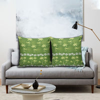 Olive Green Hawaii Palm Tree Hibiscus Pillow Cover Fantasy Summer Vibe LT01 - Polynesian Pride