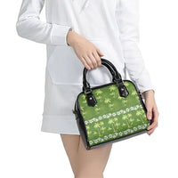 Olive Green Hawaii Palm Tree Hibiscus Shoulder Handbag Fantasy Summer Vibe LT01 - Polynesian Pride