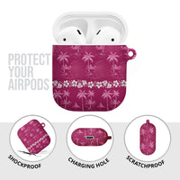 Pink Hawaii Palm Tree Hibiscus AirPods Case Fantasy Summer Vibe LT01 - Polynesian Pride