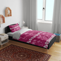 Pink Hawaii Palm Tree Hibiscus Bedding Set Fantasy Summer Vibe LT01 - Polynesian Pride