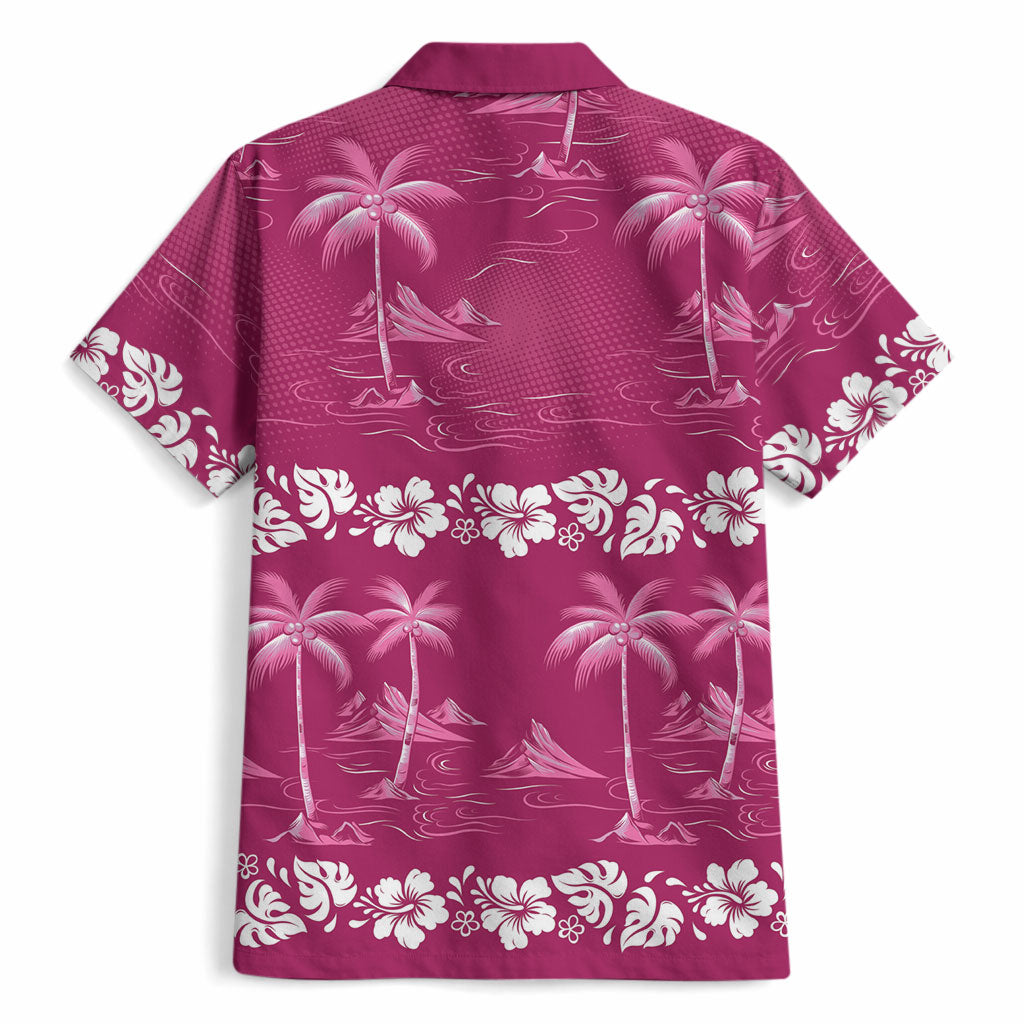 Pink Hawaii Palm Tree Hibiscus Hawaiian Shirt Fantasy Summer Vibe LT01 - Polynesian Pride