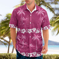 Pink Hawaii Palm Tree Hibiscus Hawaiian Shirt Fantasy Summer Vibe LT01 - Polynesian Pride