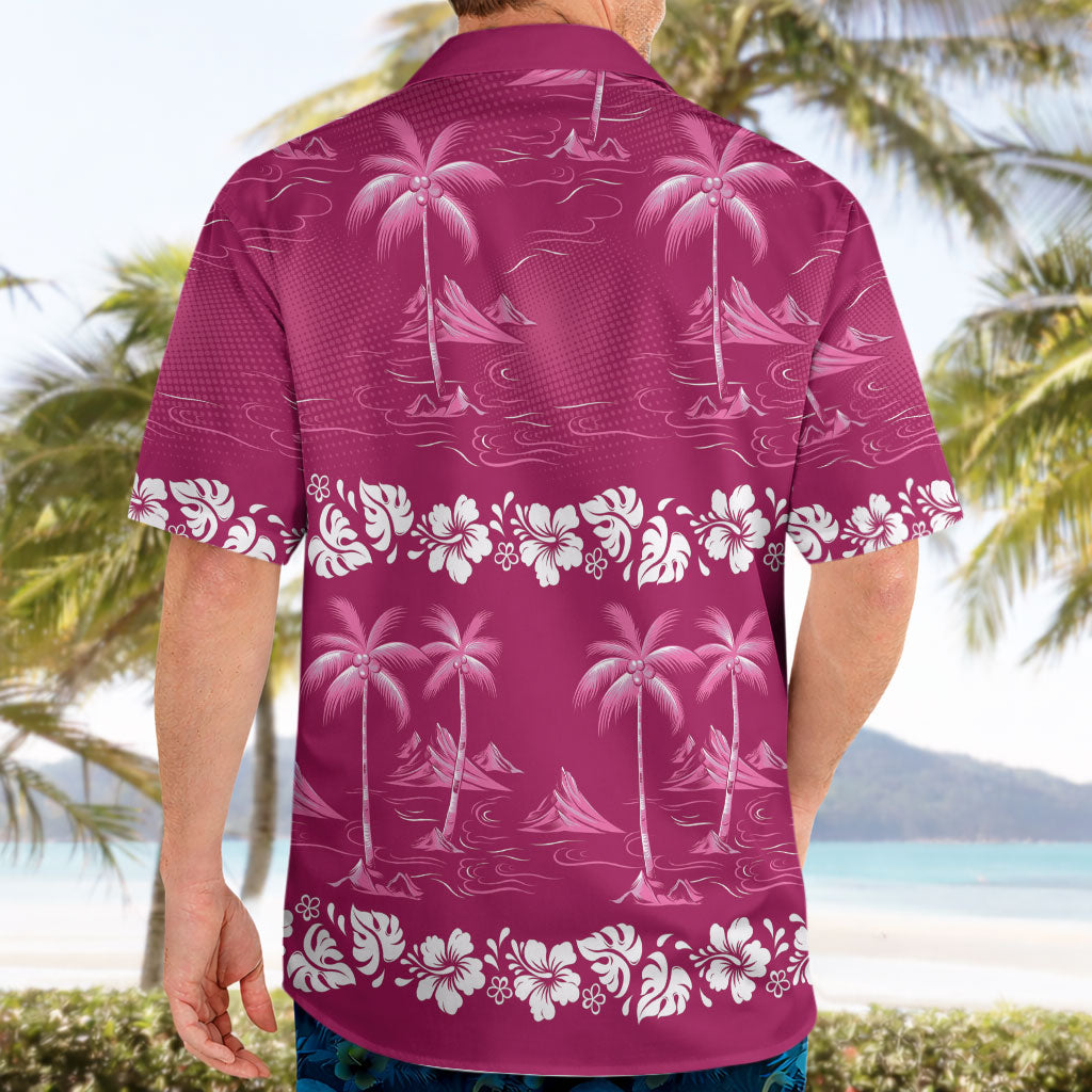 Pink Hawaii Palm Tree Hibiscus Hawaiian Shirt Fantasy Summer Vibe LT01 - Polynesian Pride
