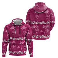 Pink Hawaii Palm Tree Hibiscus Hoodie Fantasy Summer Vibe LT01 - Polynesian Pride