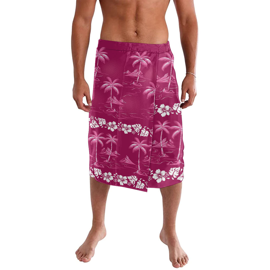 Pink Hawaii Palm Tree Hibiscus Lavalava Fantasy Summer Vibe LT01 Pink - Polynesian Pride