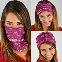 Pink Hawaii Palm Tree Hibiscus Neck Gaiter Fantasy Summer Vibe LT01 - Polynesian Pride