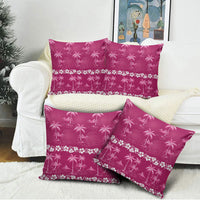 Pink Hawaii Palm Tree Hibiscus Pillow Cover Fantasy Summer Vibe LT01 - Polynesian Pride