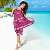 Pink Hawaii Palm Tree Hibiscus Sarong Fantasy Summer Vibe LT01 - Polynesian Pride