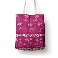 Pink Hawaii Palm Tree Hibiscus Tote Bag Fantasy Summer Vibe LT01 - Polynesian Pride