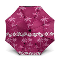 Pink Hawaii Palm Tree Hibiscus Umbrella Fantasy Summer Vibe