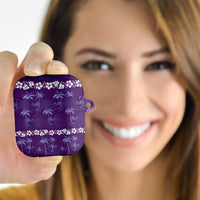 Purple Hawaii Palm Tree Hibiscus AirPods Case Fantasy Summer Vibe LT01 - Polynesian Pride