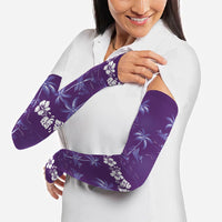 Purple Hawaii Palm Tree Hibiscus Arm Sleeves Fantasy Summer Vibe LT01 - Polynesian Pride