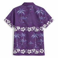 Purple Hawaii Palm Tree Hibiscus Hawaiian Shirt Fantasy Summer Vibe LT01 - Polynesian Pride